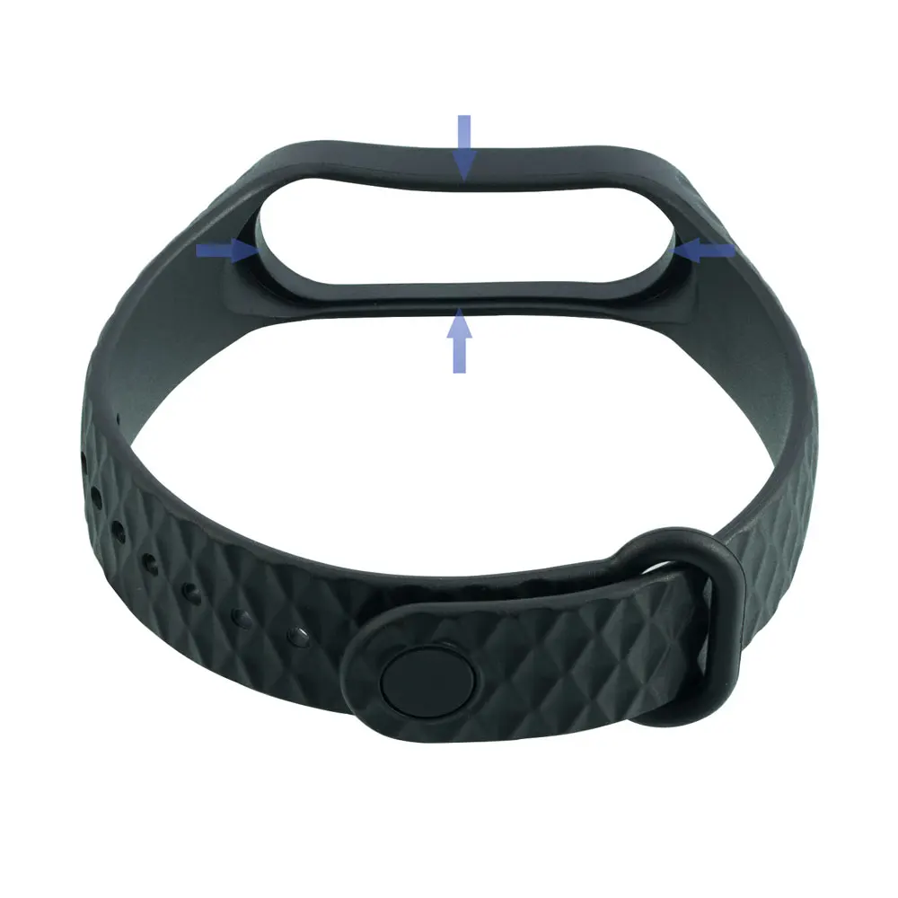 Ремешок M3 M4 для Xiaomi Mi Band 4 3 силиконовый черный браслет на запястье браслеты