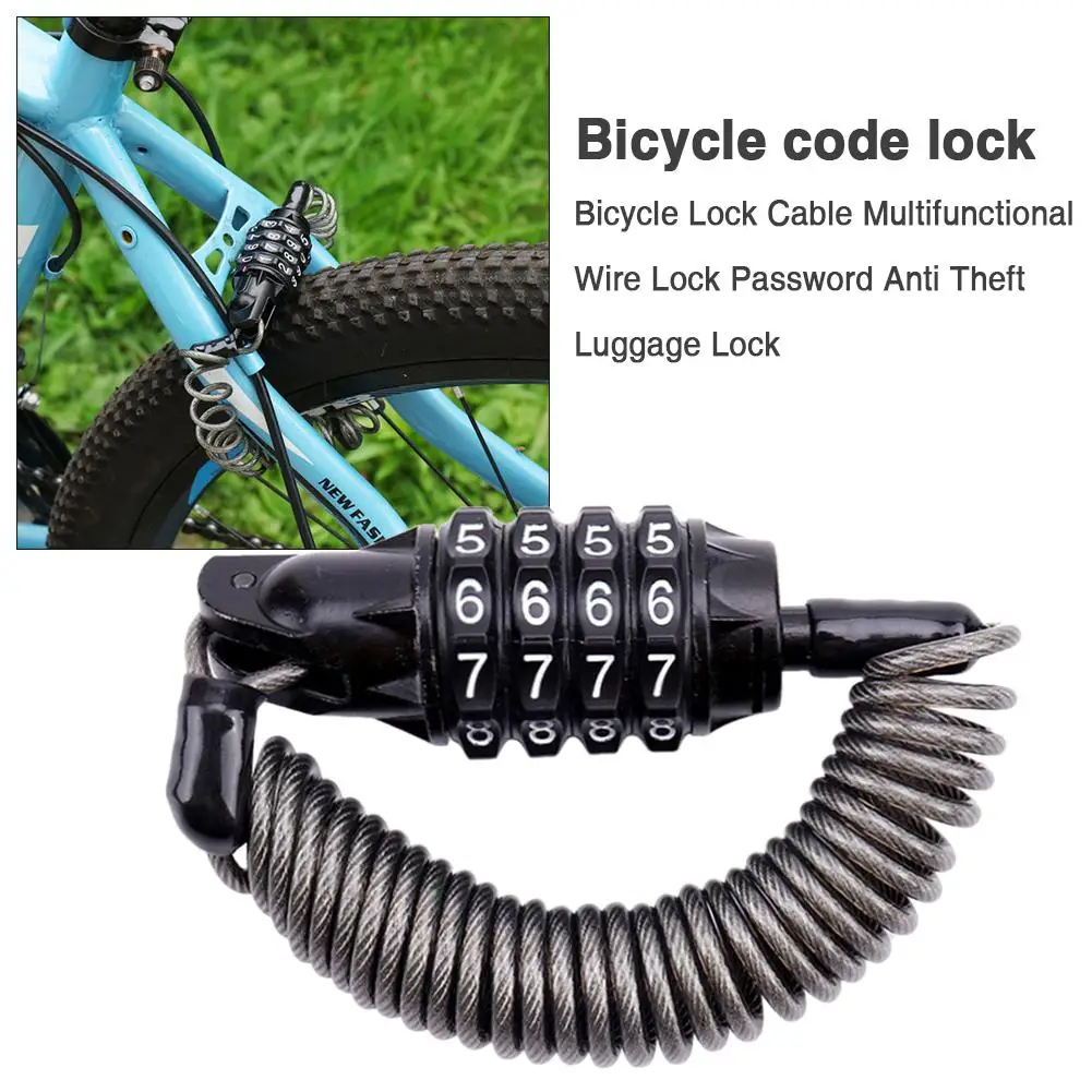 

Bicycle Lock Bicycle Multi-function Wire Lock Password Anti-theft Lock Bicycle Luggage Lock Riding Portable Accessories