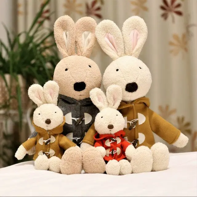 Kawaii Rabbit Plush Dolls Stuffed Animals Toy Soft Bunny Prince Sugar Rabbit Sweater Clothes Doll for Children Birthday Gifts