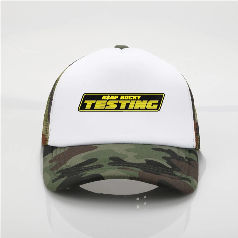 Модная шапка с сеткой, альбом, как можно скорее, ROCKY TESTING, бейсбольная кепка с принтом, мужская летняя трендовая Кепка, новая молодежная Солнцезащитная шляпа, пляжный козырек