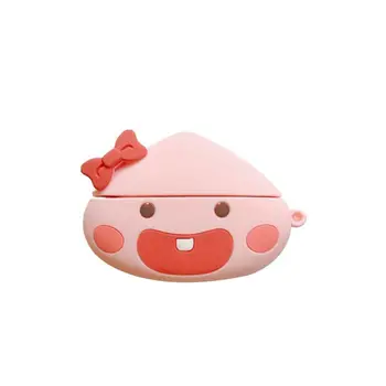 

Smily Face Pink Peach Silicone Case Protective Cover for Airpods Pro Headset