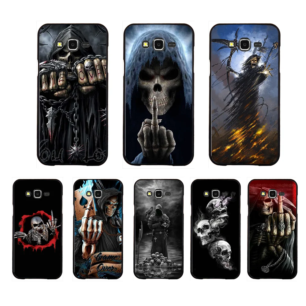 NBDRUICAI Grim Reaper Череп Скелет мягкий силиконовый черный чехол для телефона Samsung Galaxy J7