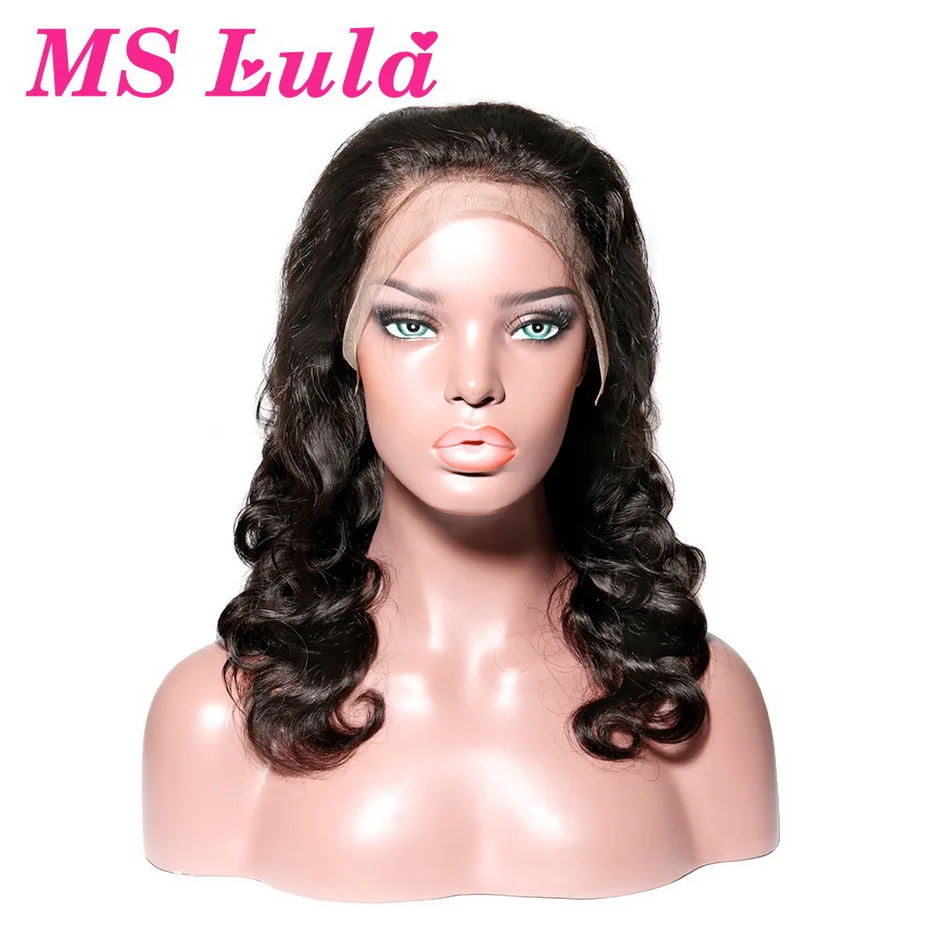 Ms Lula Transparent Lace Front Human Hair Wigs Body Wave Remy Hair 200
