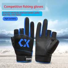 

Winter Gloves For Men Carp Fishing Fingerless Mittens Tackle Anti-slip Cycling 1 Pair Three Figner Outdoor Ice Spinning Pescar