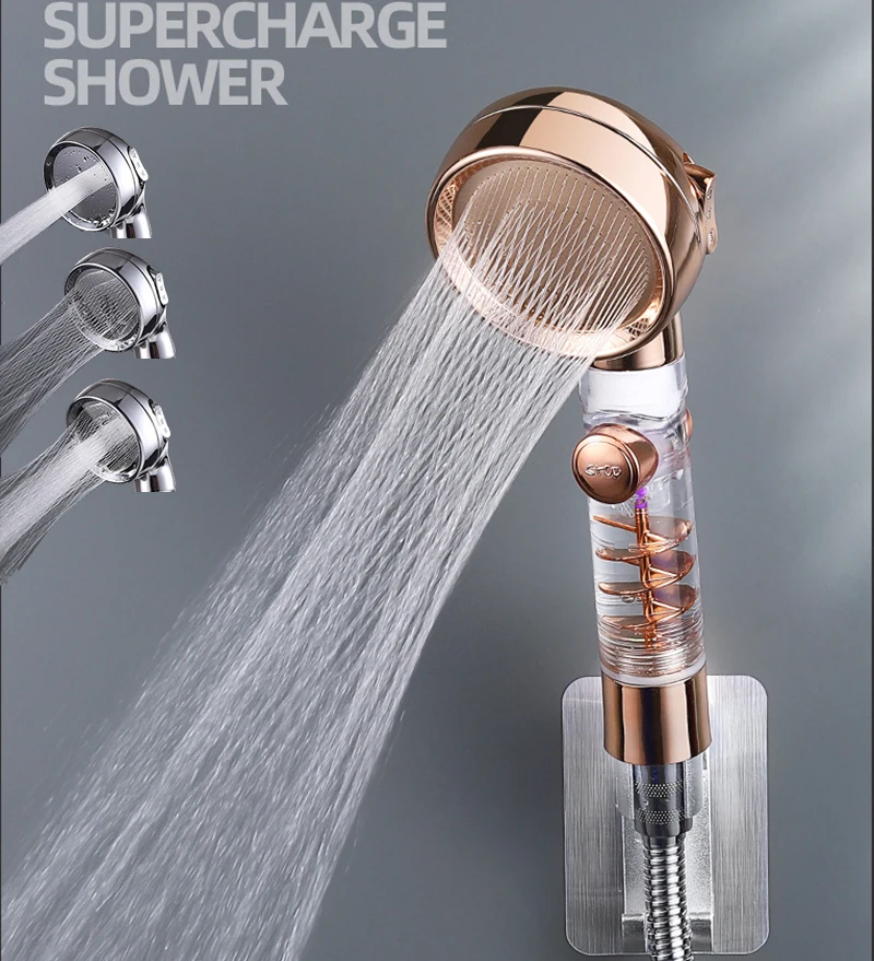 Насадка для душа высокого давления 3-функциональная спа насадка с кнопкой