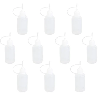 

10 Pcs 30ml Needle Tip Empty Plastic Squeezable Dropper Bottle Liquid Storage