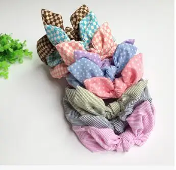 Mix Colore 100 шт./лот, сделай сам, простой, мульти-фирменный, хлопок, полоски, точки, повязки на голову, решетка, бант, повязки на голову, инструменты для укладки волос, аксессуары HA1599 - Цвет: Mix Colore