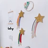 Nordic Lucky Star Hand-woven Macrame Rainbow Tapestry Wall Hanging Pendant Decor 1