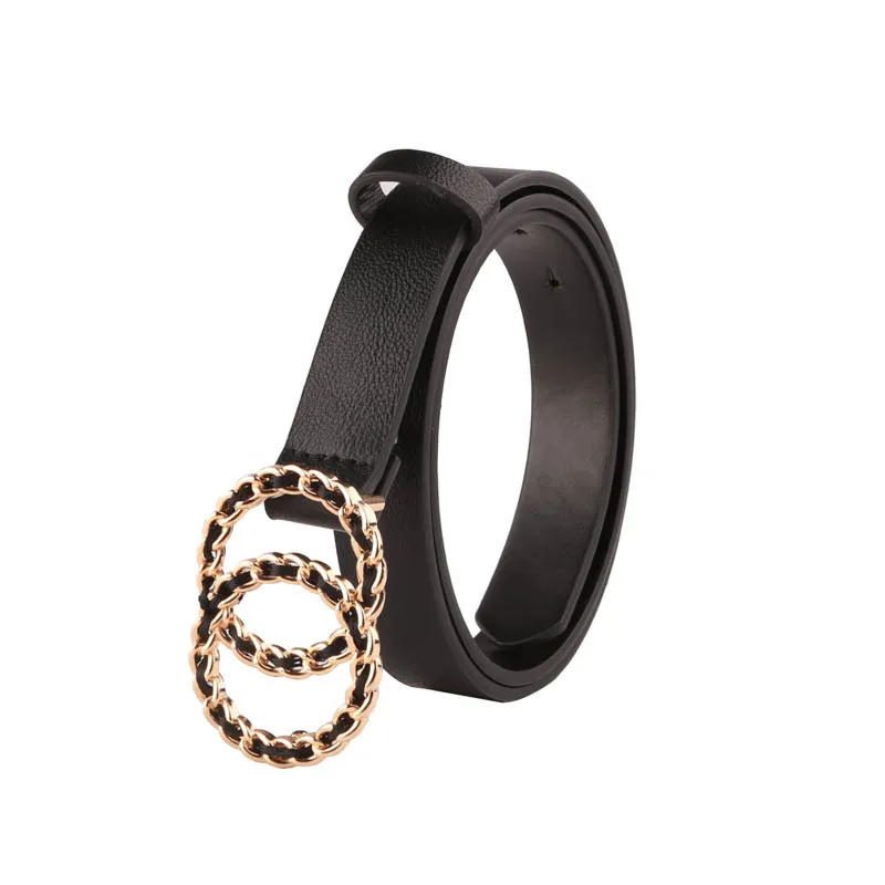 

2019 New Luxury Design Stylish Belts For Women Lady Real Leather Fashion Woman Brand Belt Leather Alloy Gold Buckle Strap