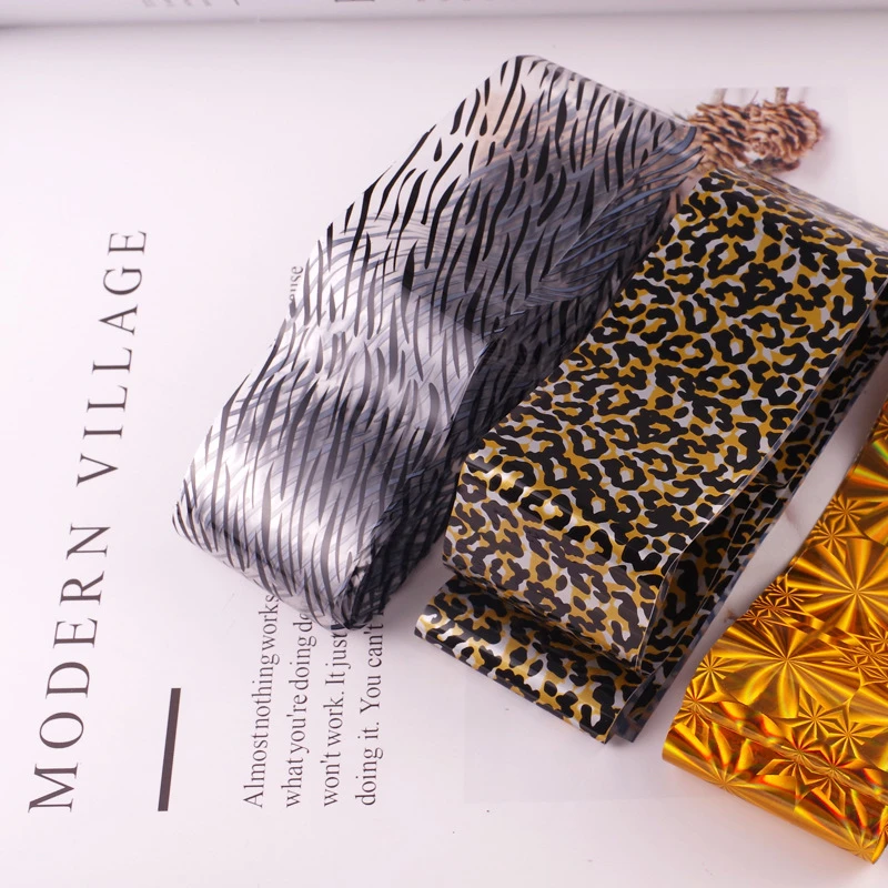 Nusx 4 100cm Starry Nail Foils Holographic Stickers Nail Transfer Sticker Laser Rose Gold Champagne Nails 4