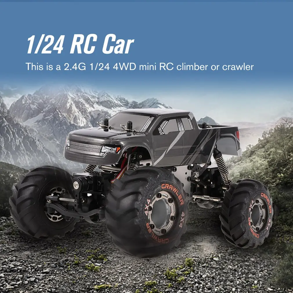 

2098B 1/24 4WD Full-scale Mini RC Crawler Car Metal Chassis Remote Control Driving Climbing Cars For Kids Toy
