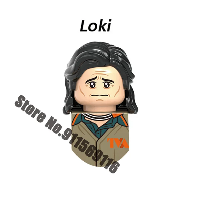 Superhero TVA Loki Building Blocks Bricks Iron Man Spiderman Hulk Thor Captain America Black Widow Vision Falcon Deadpool Toys X1745