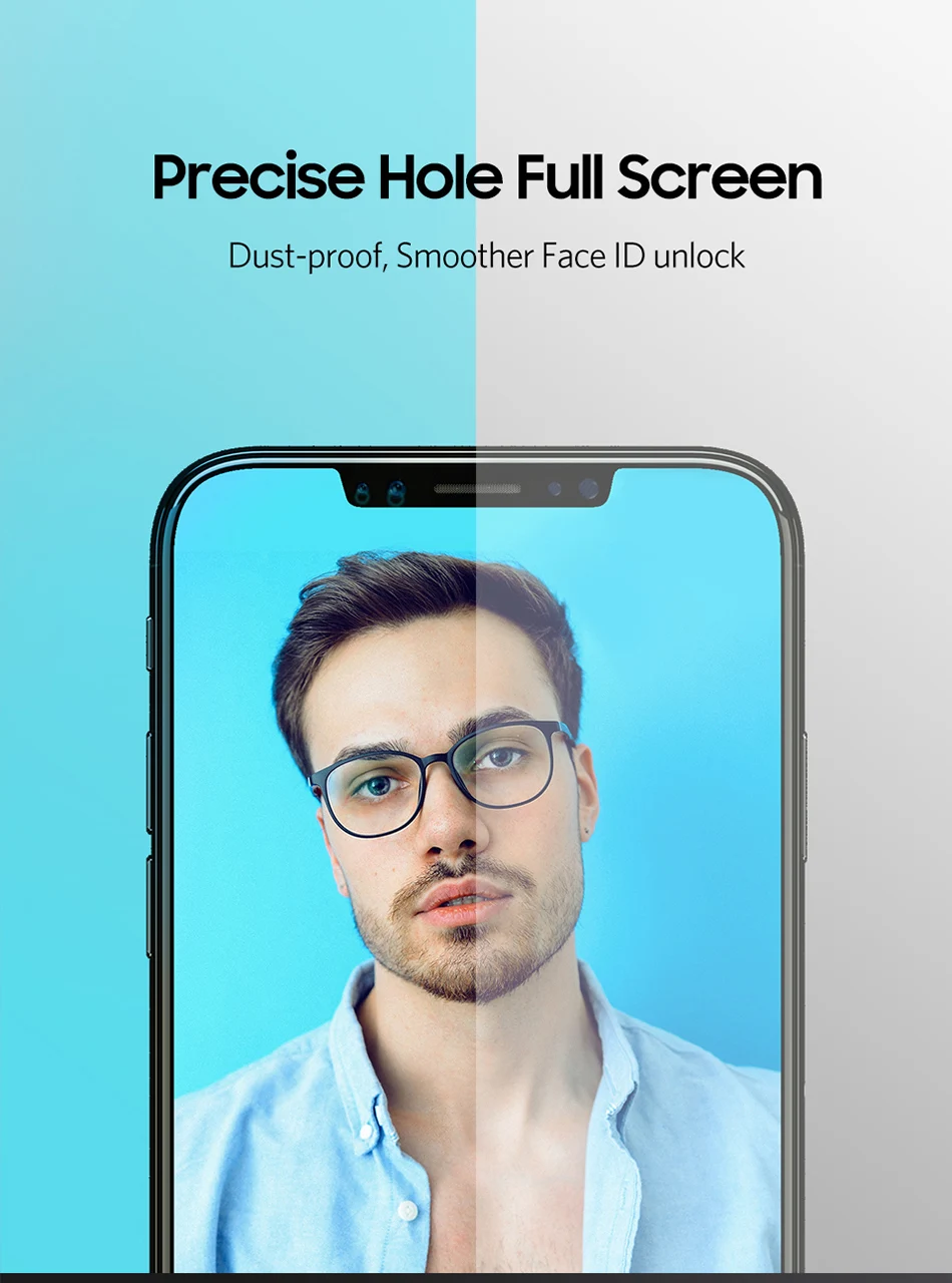 Benks Ultra Thin 0.23mm Tempered Glass For iPhone XS 5.8'' XS MAX 6.5'' XR 6.1 HD Full Cover Screen Protector Anti Blue Light (5)