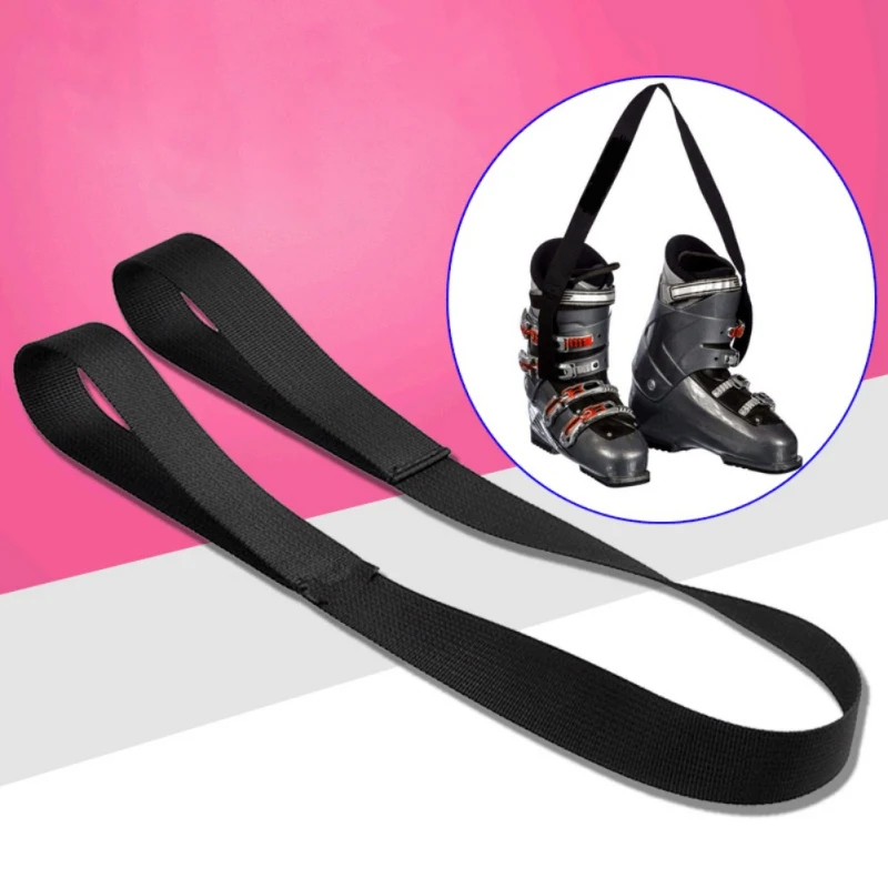 Black Ski Boots Carrier Strap Snowboard Boot Shoulder Sling Leash