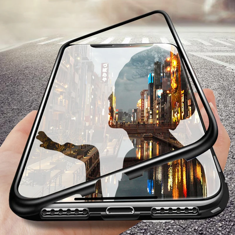 

360 Magnetic Case For Xiaomi Redmi Note 8 Pro Case 7 6 5 Pro Glass Back Metal Cases For Xiaomi Redmi 8 8A 7 7A 6A Poco F1 K20