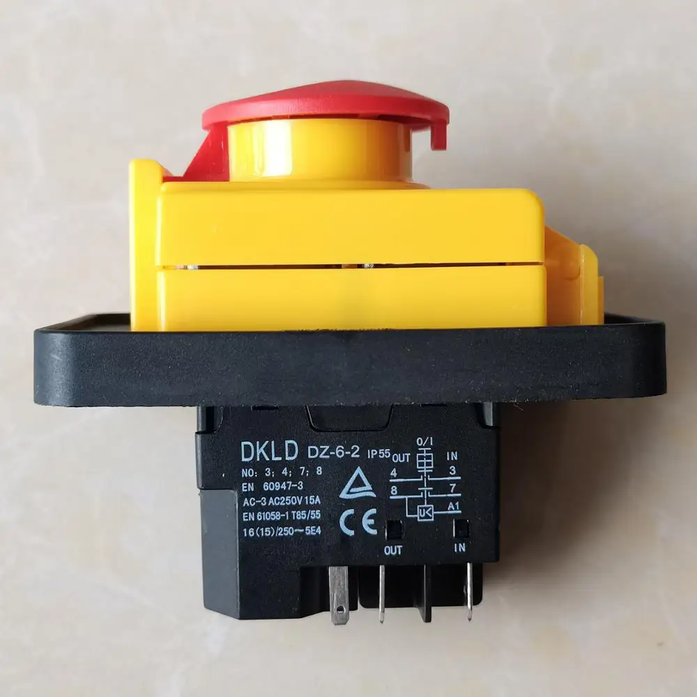 DKLD DZ-6-2 Electromagnetic Switch Emergency Stop Pushbutton Switches ...