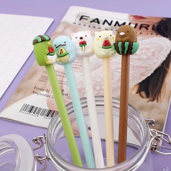 

Cartoon Corner Biological Neutral Pen Student Stationery Writing Office Black 0.5mm Black Signature Pen Wholesale