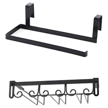 1 Pcs Kitchen Tissue Holder Hanging Bathroom Toilet Roll Paper Holder & 1 Pcs Metal Wine Glass Rack