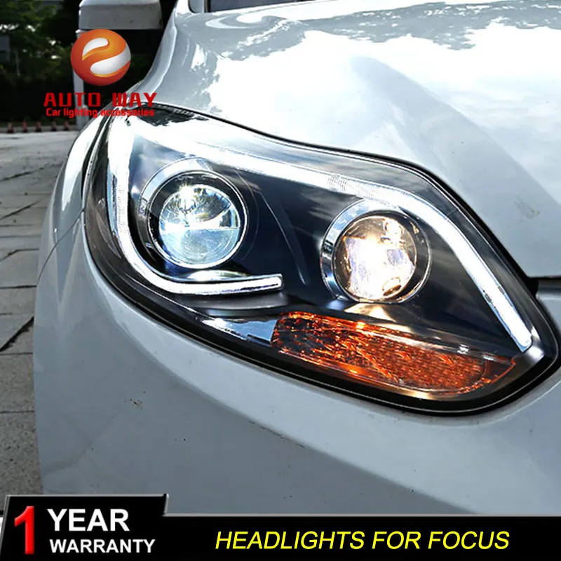 Автомобильный Стайлинг чехол для Ford Focus 2012 2014 Фары светодиодсветодиодный фары DRL