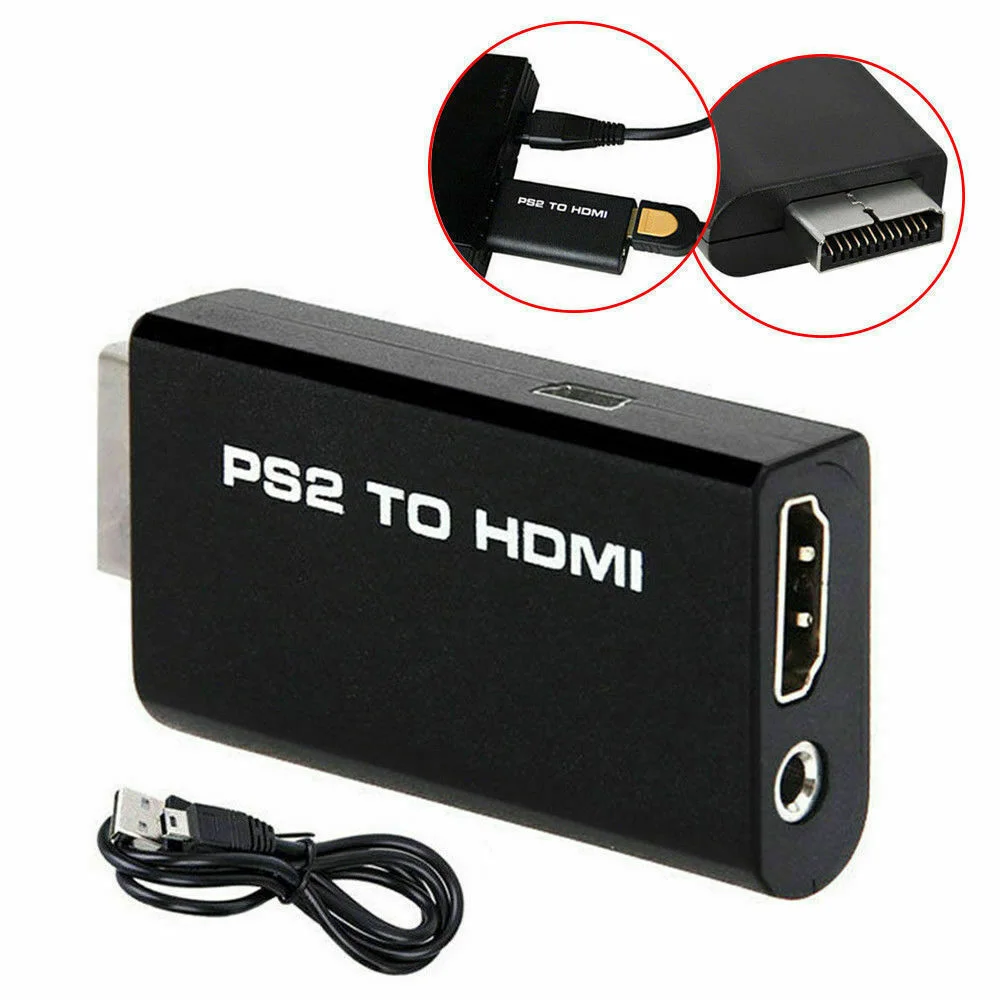 

For Sony Playstation 2 PS2 to HDMI Converter 480i/480p/576i Audio Video Adapter Cable with 3.5mm Output For All PS2 Display Mode