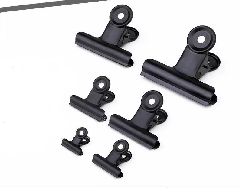 Paper Clips Metal Clamp Clips Book Clips 10p Black Metal Clip Stationery Office Supplies Household Paper Clip Fixing Small Book Sketching Board Sketching