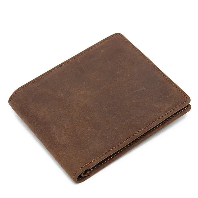 EXCELSIOR Vintage Men's Wallet High Quality Genuine Leather Man's Bag Solid Card Position Coffee Clutch Wallet cartera hombre