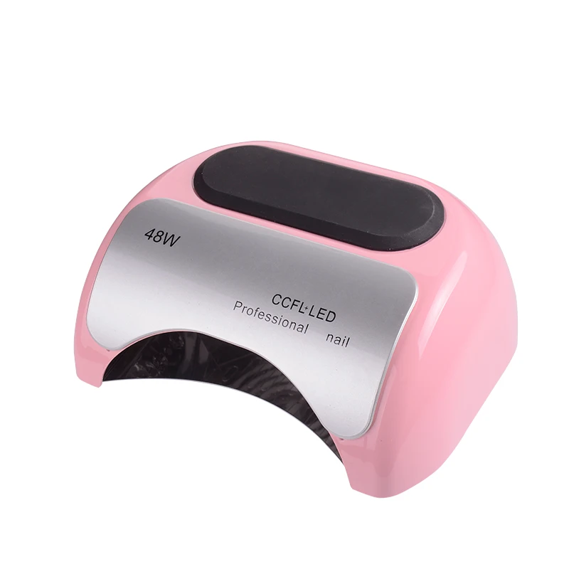 pink Профессиональный 48 Вт CCFL Светодиодный УФ-светильник, лампа для сушки ногтей, Гель-лак для отверждения ногтей, лампа для сушки с Индукционным таймером - Цвет: pink