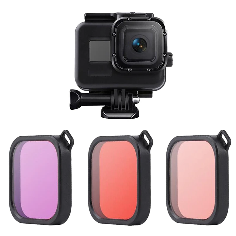 60 м подводный водонепроницаемый чехол для GoPro Hero 8 Черный Защитный дайвинга