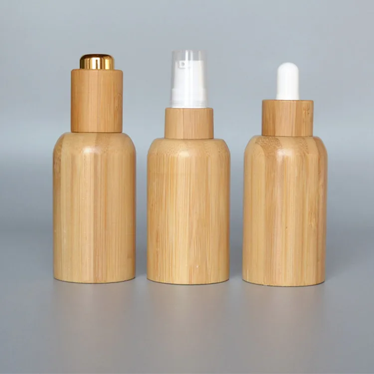 30 мл бамбука эфирное масло флакон-капельница бутылки 100 шт* 50 г бамбуковая баночка дизайн парфюмерное масло стеклянные бутылки с деревянной крышкой
