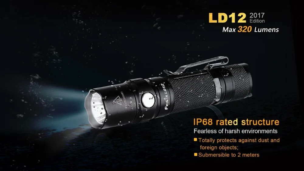 Fenix LD12 Edition 320 Lumen EDC LED Flashlight with Fenix AA battery