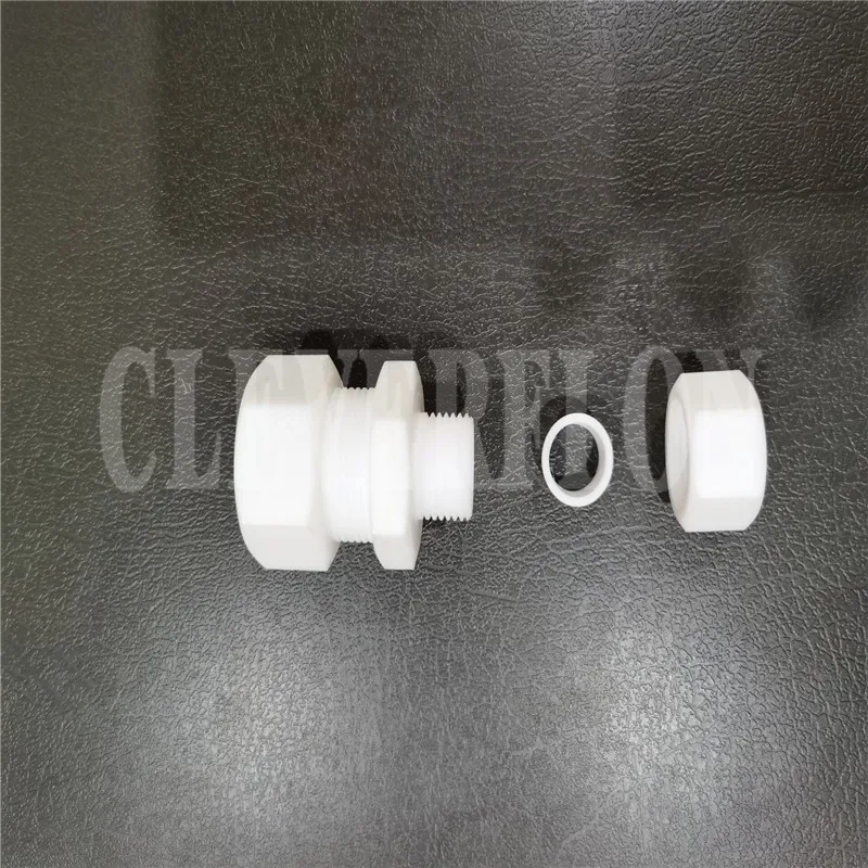 Corrosive resistance PTFE tube fitting F4 plastic straight reducer union pipe connector