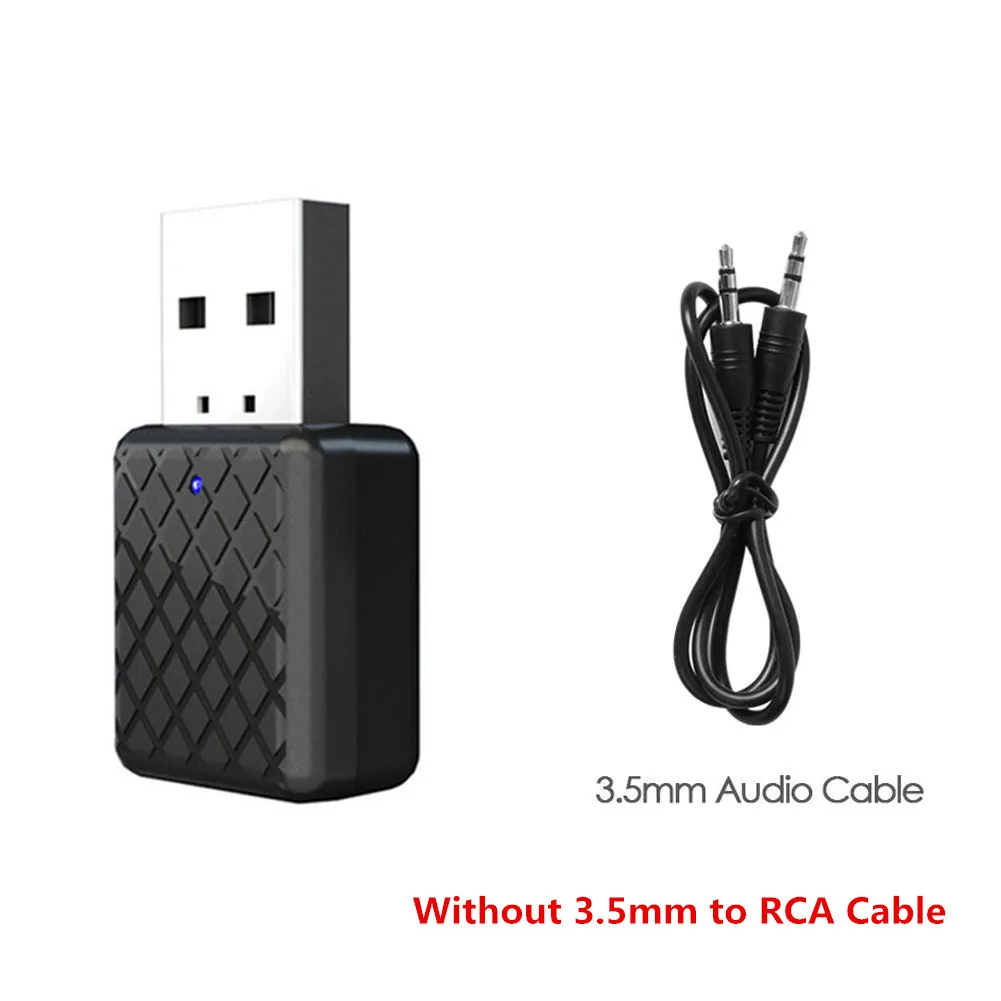 Color 2 NO RCA Cable Новинка 5,0 Bluetooth аудио приемник передатчик Мини 3,5 мм AUX Jack стерео Bluetooth передатчик для ТВ ПК Автомобильный USB беспроводной адаптер - Цвет: Color 2 NO RCA Cable