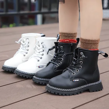 

Autumn and winter children's boots boys Martin boots children's warm snow boots girls plus velvet thick warm cotton boots shoes