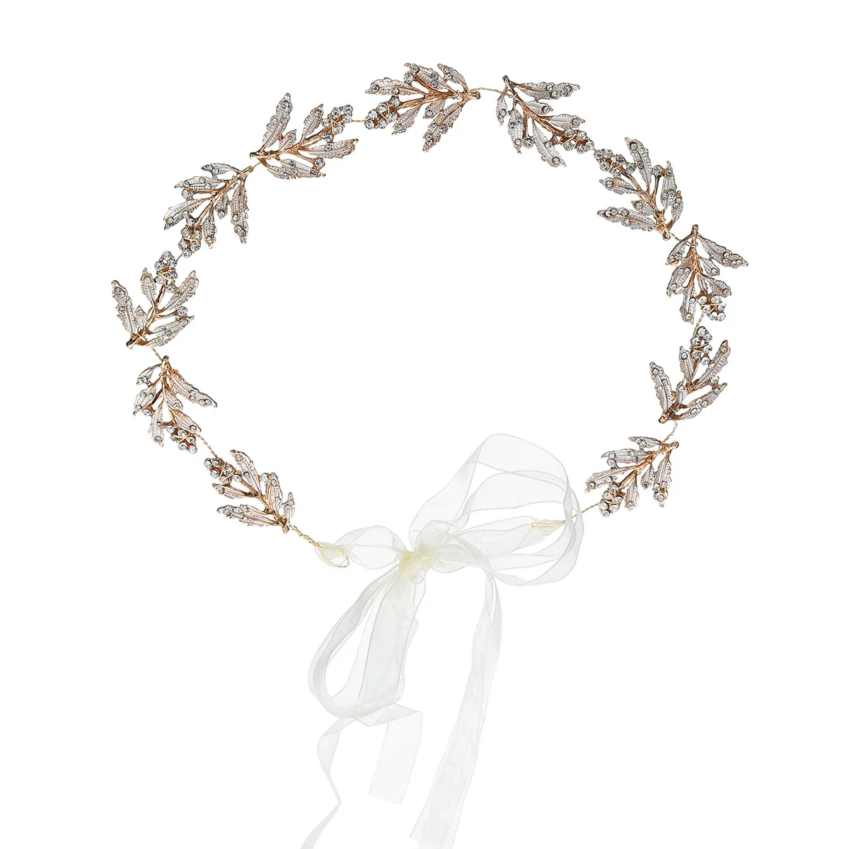 

Europe And America Hot Selling Bride Headdress Alloy Leaves Handmade Hair Band Wedding Accessories Hair Accessories