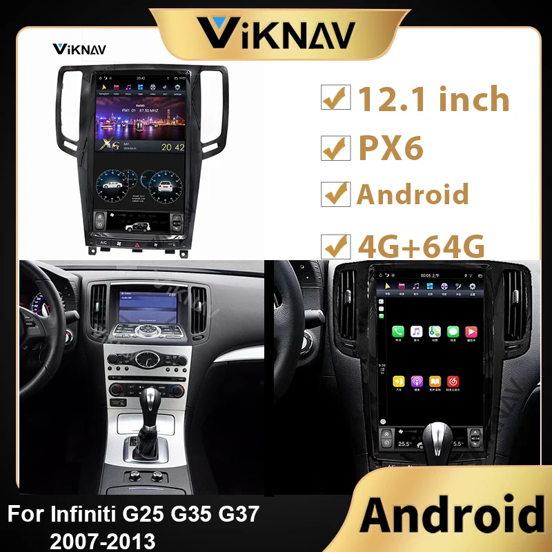 

Android Car Radio DVD Player Vertical Screen For Infiniti G25 G35 G37 2007 2008 2009 2010-2013 Multimedia Player GPS Navigation
