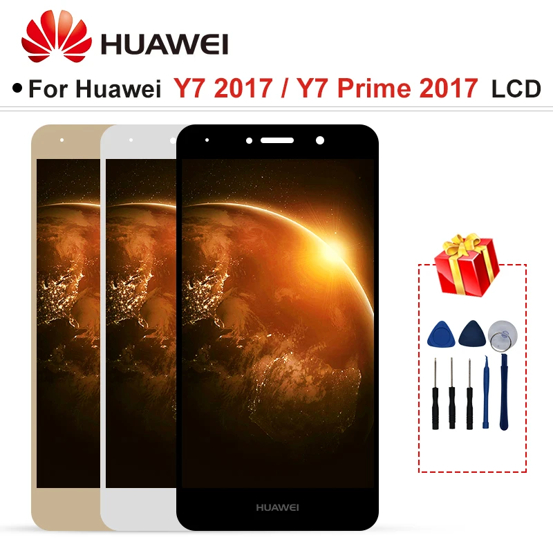 Для Huawei Y7 Prime 2017 LCD TRT TL00 LX1 L21X LX3 ЖК дисплей с сенсорным экраном дигитайзер Запасные части Enjoy 7 Plus|Экраны для