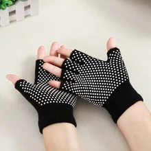 Женские нескользящие перчатки для йоги, износостойкие, из чистого хлопка, для рук, эластичные теплые рукавицы без пальцев