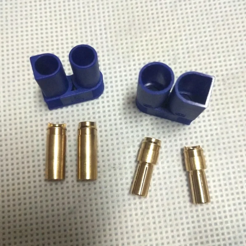 1set EC5 Male Female 2P RC Resistance-Capacitance Circuits Cable Connector Plug Jack Adapter Bullet Goldplated For RC Lipo car (6)