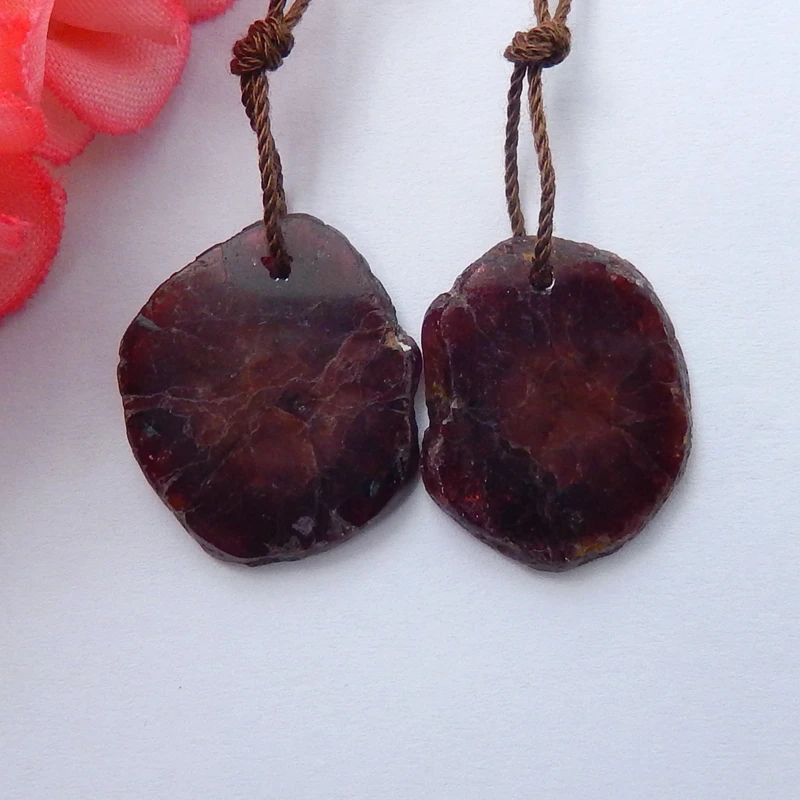 

Natural Red Agate nugget Hand Custom Jewelry Earrings Pairs,Earrings Jewelry accessories 20x18x2mm,5.3g