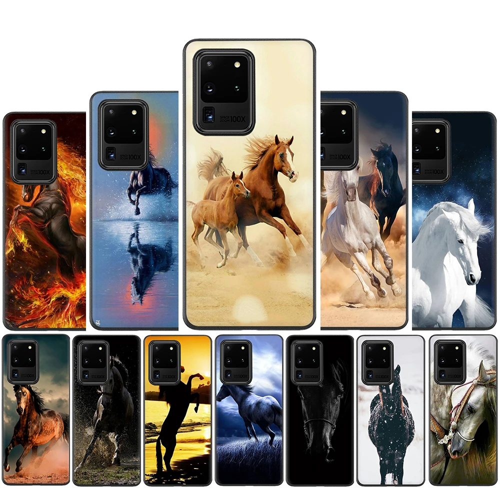 Animal The Horse Silicone Case for Samsung S10 Note 10 Lite S20 Plus Ultra A01 A11 A21 A41 A51 A71 A81 A91 | Мобильные телефоны и