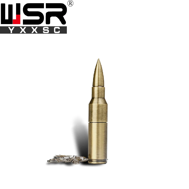 New hot sale metal bullet usb2.0 flash disk 8gb 16gb 32gb portable keychain usb memory drive 4gb 64gb fastest download free logo