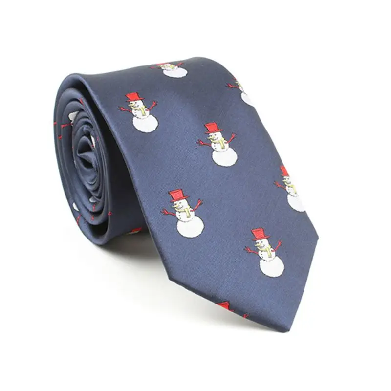 145x7cm Mens Christmas Ties Cute Colored Xmas Tree Santa Claus Printed Holiday Festival Party Jacquard Arrow Nectie Costume