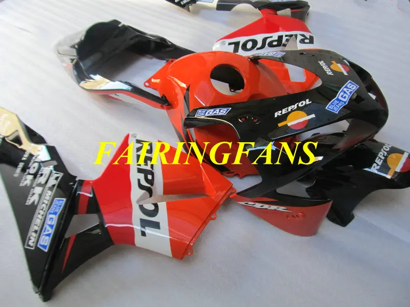 Инжекторный комплект для HONDA CBR600RR F5 03 04 CBR 600 RR CBR 600 RR CBR 600 2003 2004 красно-черные Обтекатели Кузов+ подарки HC52