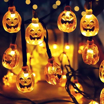 

Holiday Party Decor LED Light String Spider Bat Skull Fairy Light DIY Hanging Horror Christmas Decorations Home Party LED Lamp