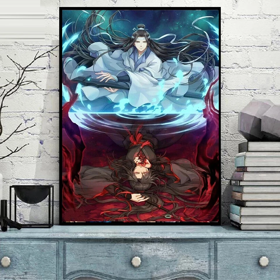 5d Tian Guan Ci Fu Anime Diamond Art Painting Hua Cheng Xie Lian Crystal  Photo The Untamed Mo Dao Zu Shi Cross Stitch Home Decor