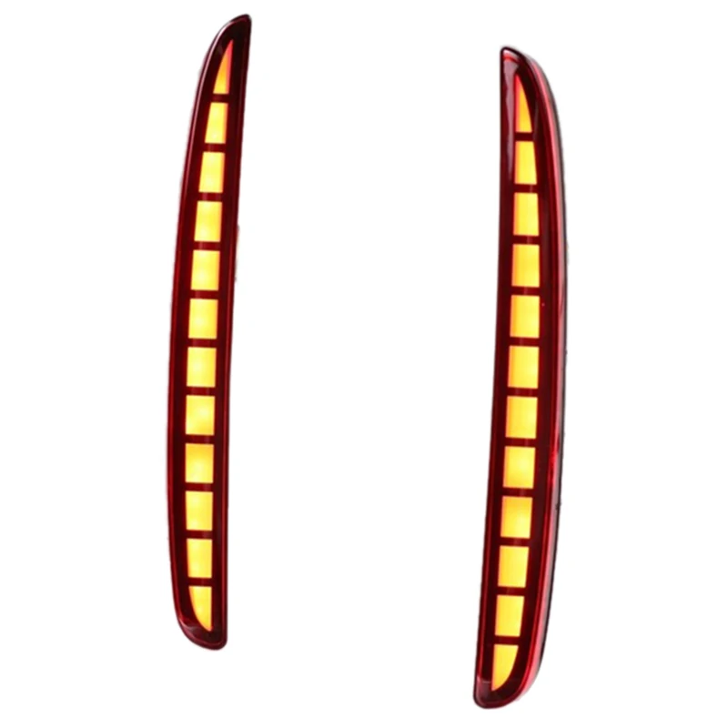 

DHBH-2Pcs For Honda Civic Hatchback 2016 2017 2018 Multi-Function Led Rear Bumper Light Rear Fog Lamp Auto Bulb Brake Light Refl