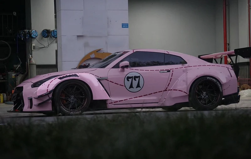 Для Nissan GTR R35 CBA DBA LBV2 стиль карбоновое волокно широкий переднее крыло глянцевая отделка колеса Арка вспышка с вентиляционным отверстием тюнинга воздуховода
