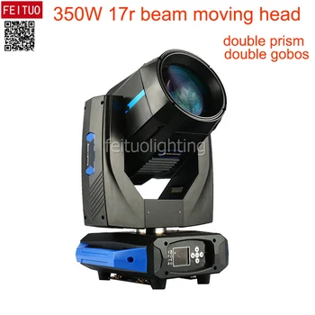 

E-1pcs Double prism and gobos 350W 17R Lamp sharpy lyre beam 17r 350watt beam moving head light