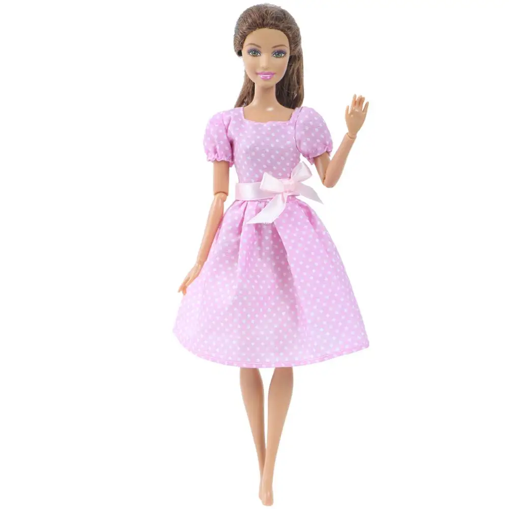 Best  5 Pcs/Lot Lady Daily Sports Outfits Blouse Pants Trousers Dress Clothes for Barbie Doll House Acces