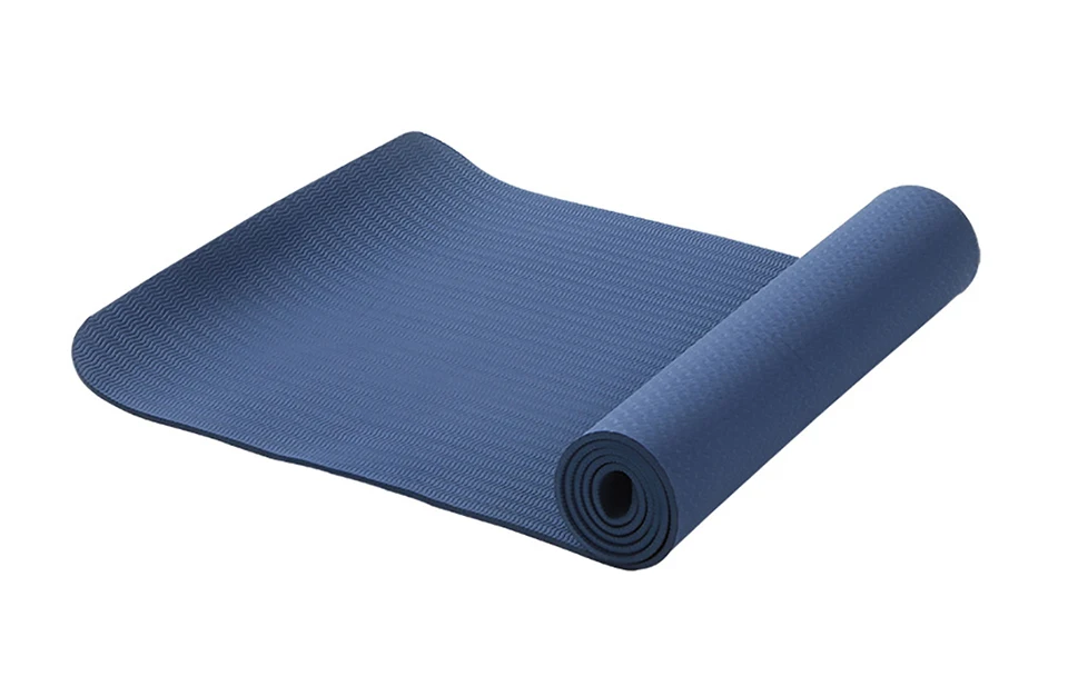 FX нескользящий коврик для занятия йогой, фитнесом безвкусный брендовый коврик для пилатеса 6 мм TPE 8 видов цветов спортивные коврики для тренажерного зала - Цвет: Темно-синий